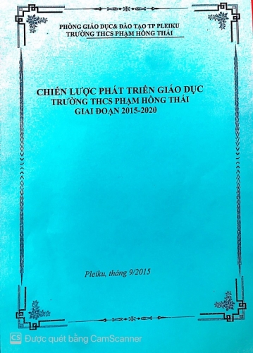 Chiến lược phát triển giáo dục trường THCS Phạm Hồng Thái giai đoạn 2015- 2020