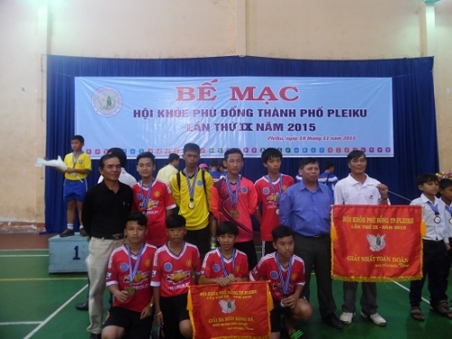 Hội khỏe phù đổng thành phố pleiku lần thứ IX- 2015 đơn vị THCS Phạm Hồng Thái đạt giải nhất toàn đoàn